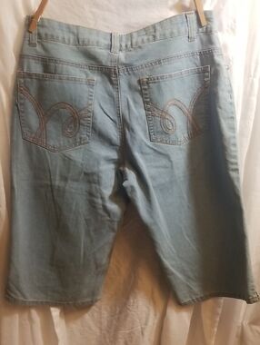 2 for $15 --Sz 18 Light Blue Denim Shorts